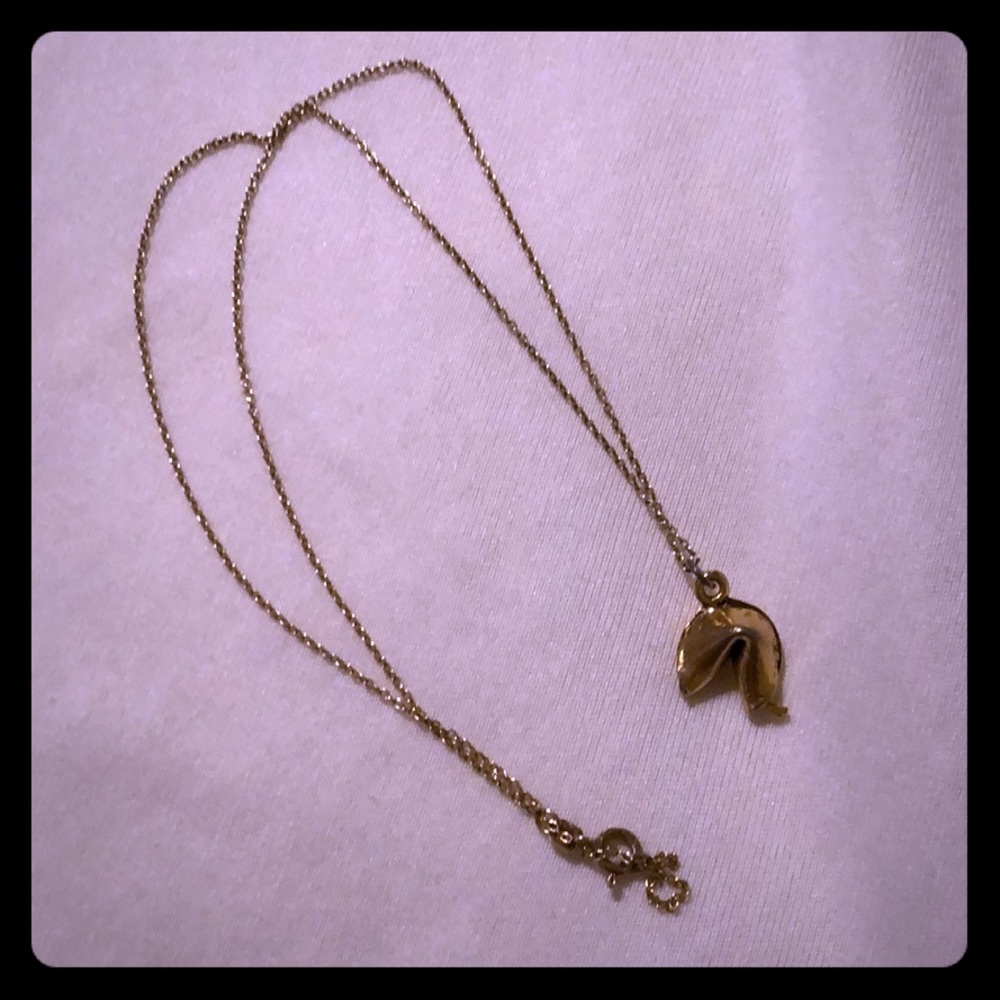 Fortune cookie necklace